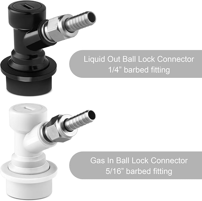 TMCRAFT 6.5 Gallon Ball Lock Keg, Stainless Steel Double Ball Lock Post Corny Keg with Quick Disconnect Set for Home-brewing(24.5L)