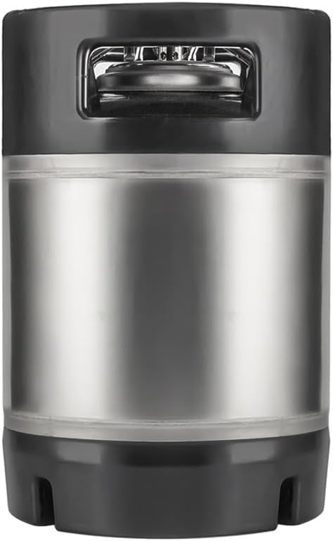 TMCRAFT New 1.75 Gallon Ball Lock Keg, Stainless Steel Beer Keg with Dual Rubber Handle for Home Brew